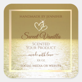 Pegatina Cuadrada Bonitas etiquetas de empaquetado de productos del