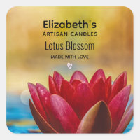 Bonito Flor Lotus en un negocio de velas de estanq