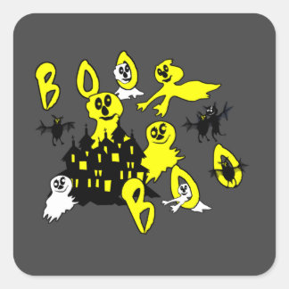 Pegatina Cuadrada Boo