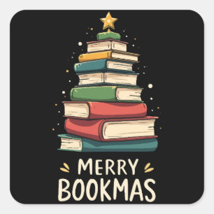 Pegatina Cuadrada Bookmas de Cerezo - Festividad para los amantes de
