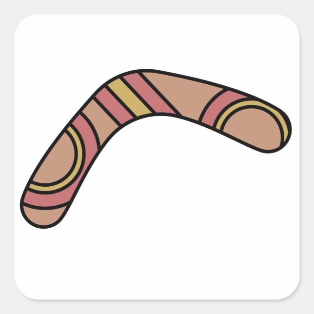 Pegatina Cuadrada Boomerang (Anverso)