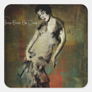 Pegatina Cuadrada Boop Be Doop Chica - Mae Questel pegatinas