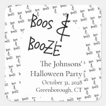 Boos y Booze Halloween Party Minimal