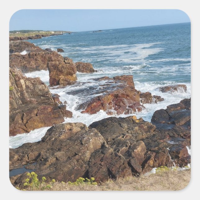 Pegatina Cuadrada Bord de mer français en Vendée (Anverso)
