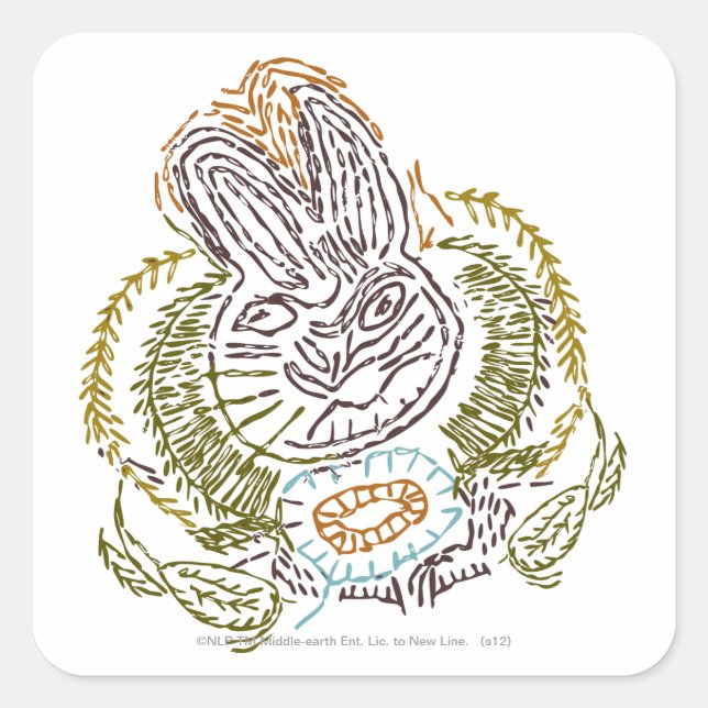 Pegatina Cuadrada Bordado RADAGAST™ (Anverso)