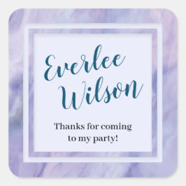 Pegatina Cuadrada Borde de mármol púrpura