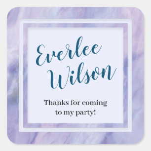 Pegatina Cuadrada Borde de mármol púrpura