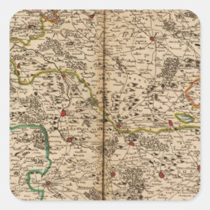 Pegatina Cuadrada Bosques de Alemania