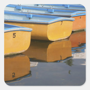 Pegatina Cuadrada Botes de fila Henley-on-Thames en el río Támesis