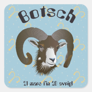 Pegatina Cuadrada Botsch 21 mars fin 20 Tatgader avrigl