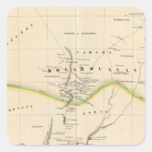 Pegatina Cuadrada Botswana, Suráfrica 51