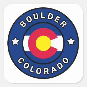 Pegatina Cuadrada Boulder Colorado