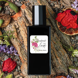 Pegatina Cuadrada Bouquet de colores primaverales hecho a mano con c