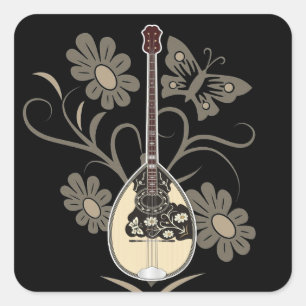 Pegatina Cuadrada Bouzouki