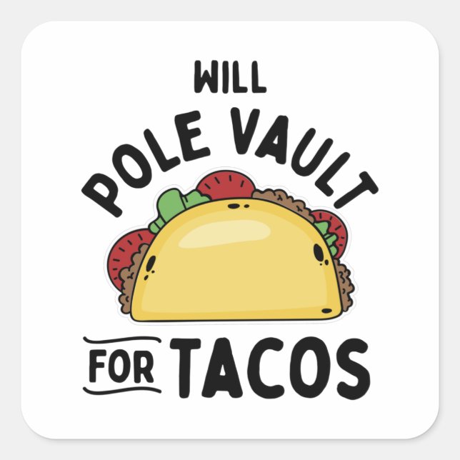 Pegatina Cuadrada Bóveda De Polo - Bóveda De Polo Para Tacos (Anverso)