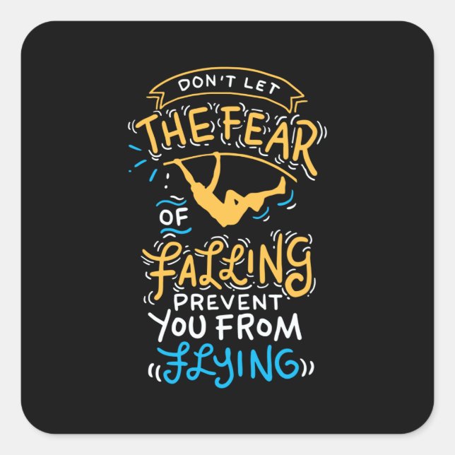 Pegatina Cuadrada Bóveda de polo Pole Vault (Anverso)