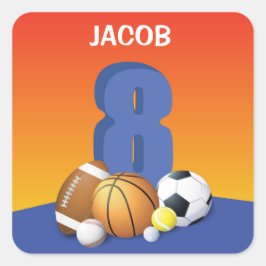 Pegatina Cuadrada Boy 8.º Balls Deportiva