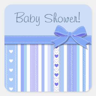 Pegatina Cuadrada Boy Baby Shower