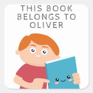 Pegatina Cuadrada Boys Book