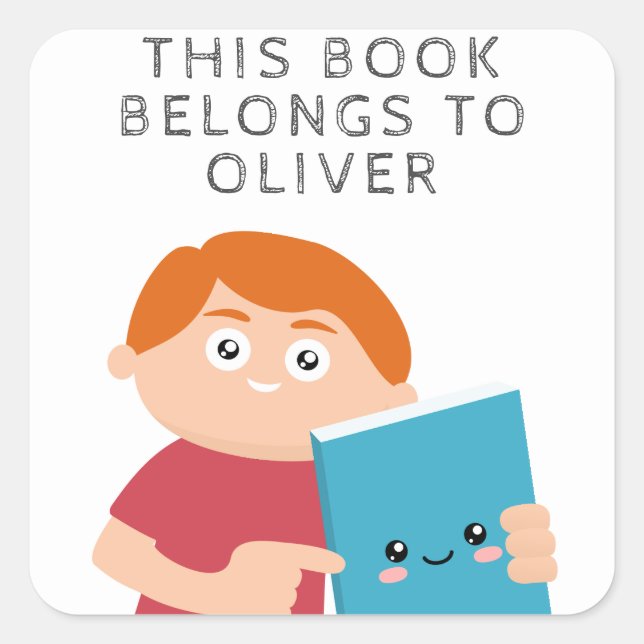 Pegatina Cuadrada Boys Book (Anverso)