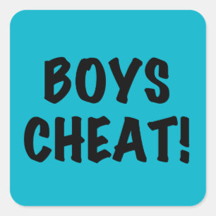 Pegatina Cuadrada Boys Cheat