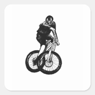 Pegatina Cuadrada Boys mountain bike T Shirt presenta MTB