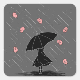 Pegatina Cuadrada Brainstorm Pun