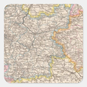 Pegatina Cuadrada Brandenburgo, flexibilizar mapa del Atlas