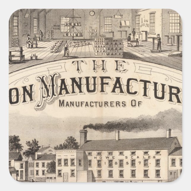Pegatina Cuadrada Brandon Manufacturing Company (Anverso)