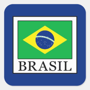 Pegatina Cuadrada Brasil
