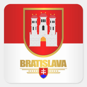 Pegatina Cuadrada Bratislava
