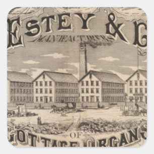 Pegatina Cuadrada Brattleboro Vermont