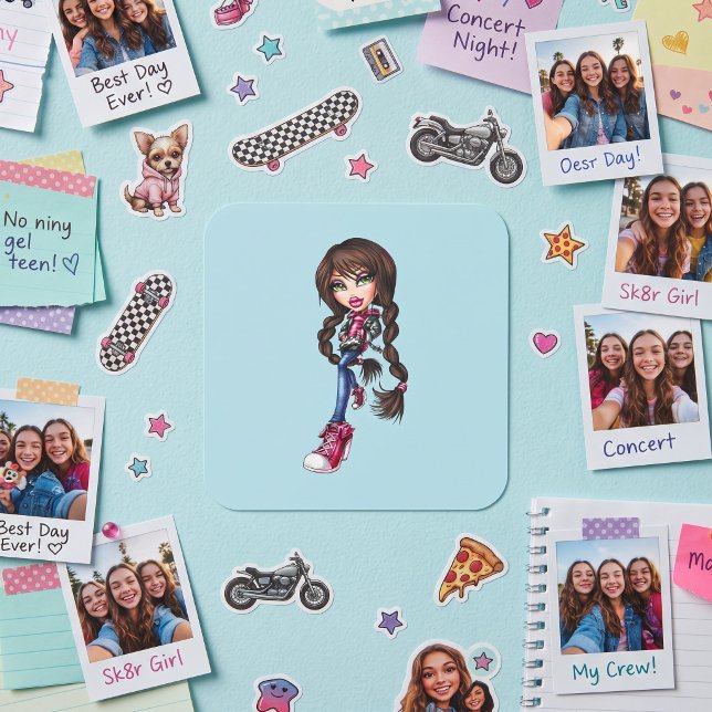 Pegatina Cuadrada Bratz (Subido por el creador)