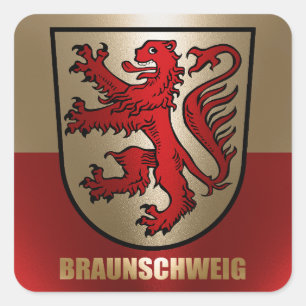 Pegatina Cuadrada Braunschweig