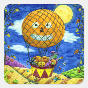 PEGATINA CUADRADA BRAZO, GATO NEGRO EN EL HUMOR DE ARTE DE GRUPO DE