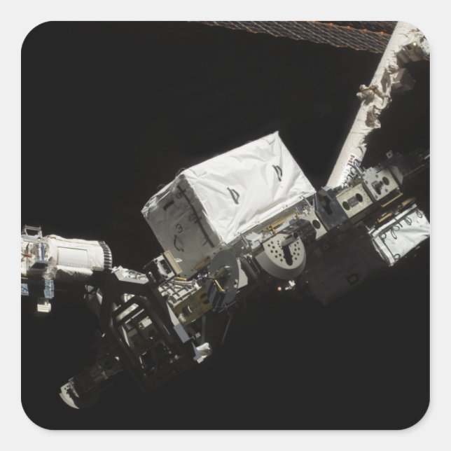 Pegatina Cuadrada Brazo robótico del sistema de manipuladores remoto (Anverso)