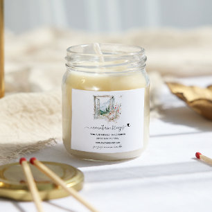 Pegatina Cuadrada Breeze de montaña   Velas caseras hechas a mano