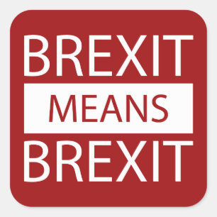 Pegatina Cuadrada Brexit significa Brexit