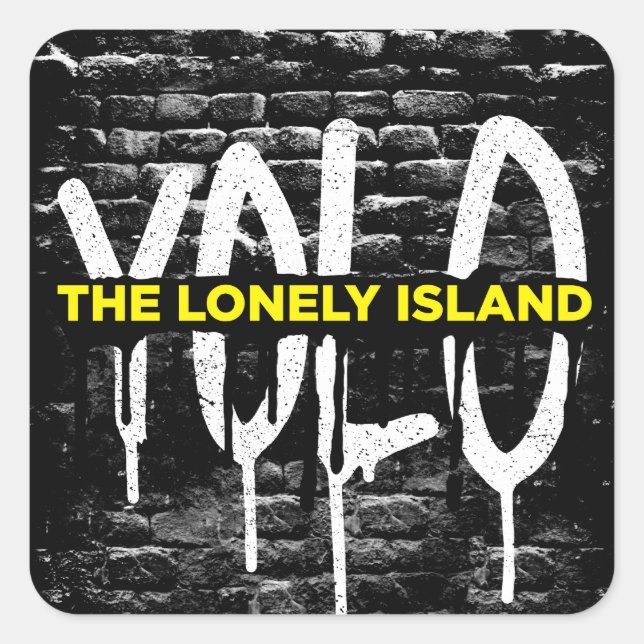 Pegatina Cuadrada Brick Drip (Anverso)