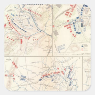 Pegatina Cuadrada Brigada de Cav, cedro Mtn, Manassas, encierro