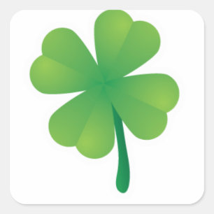 Pegatina Cuadrada Bright Shamrock Saint Patrick's