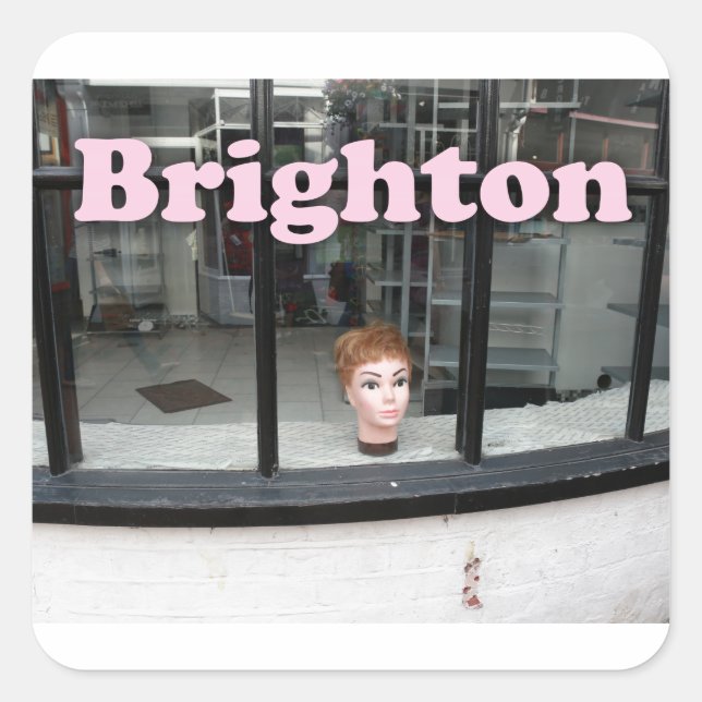 Pegatina Cuadrada Brighton - ¡Increíble! (Anverso)