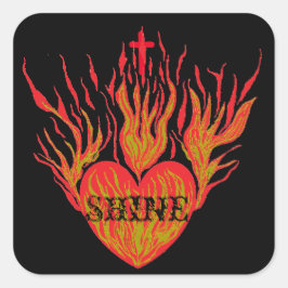 Pegatina Cuadrada Brilla La Luz