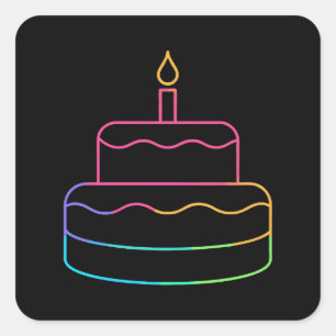 Pegatina Cuadrada Brillo geométrico