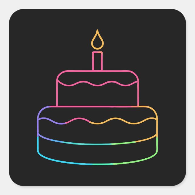 Pegatina Cuadrada Brillo geométrico (Anverso)