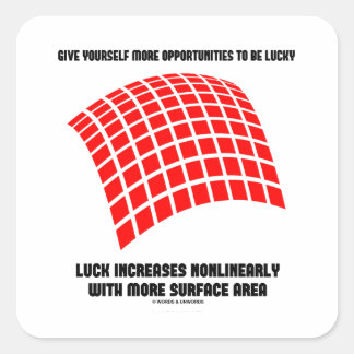 Pegatina Cuadrada Brinde Oportunidades De Luck Surface Area Math