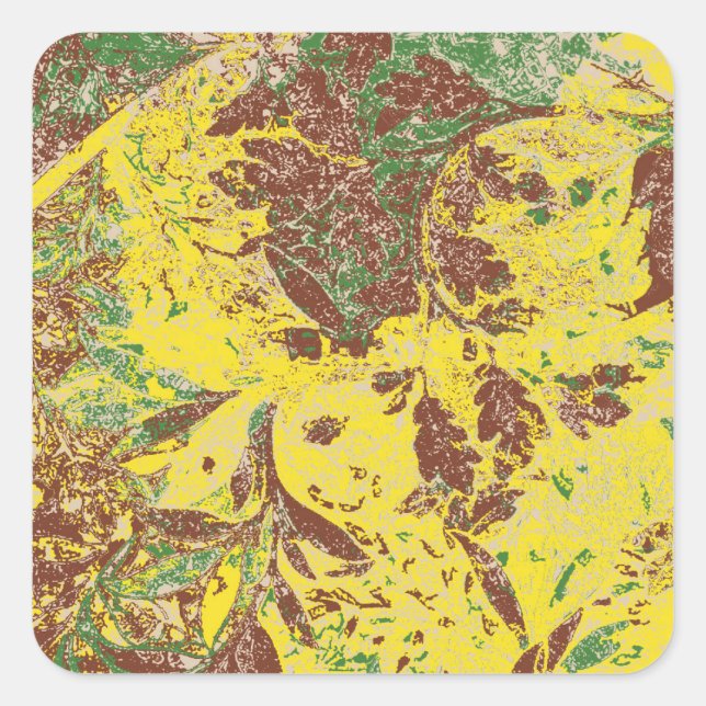 Pegatina Cuadrada Brisa otoñal (Anverso)