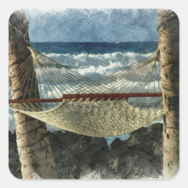 Pegatina Cuadrada Brisa tropical