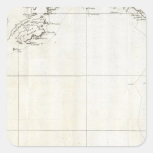 Pegatina Cuadrada Británicos, Columbia, Alaska