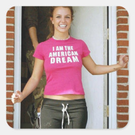 Pegatina Cuadrada Britney 